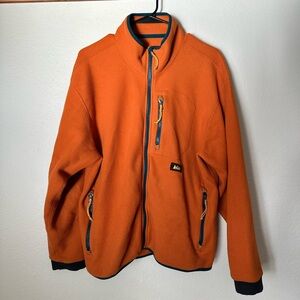 REI Women’s Orange Full-Zip Fleece Jacket